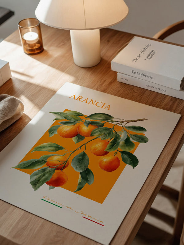 Orangen Zweig Aquarellstil