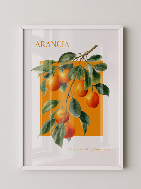 Orangen Zweig Aquarellstil
