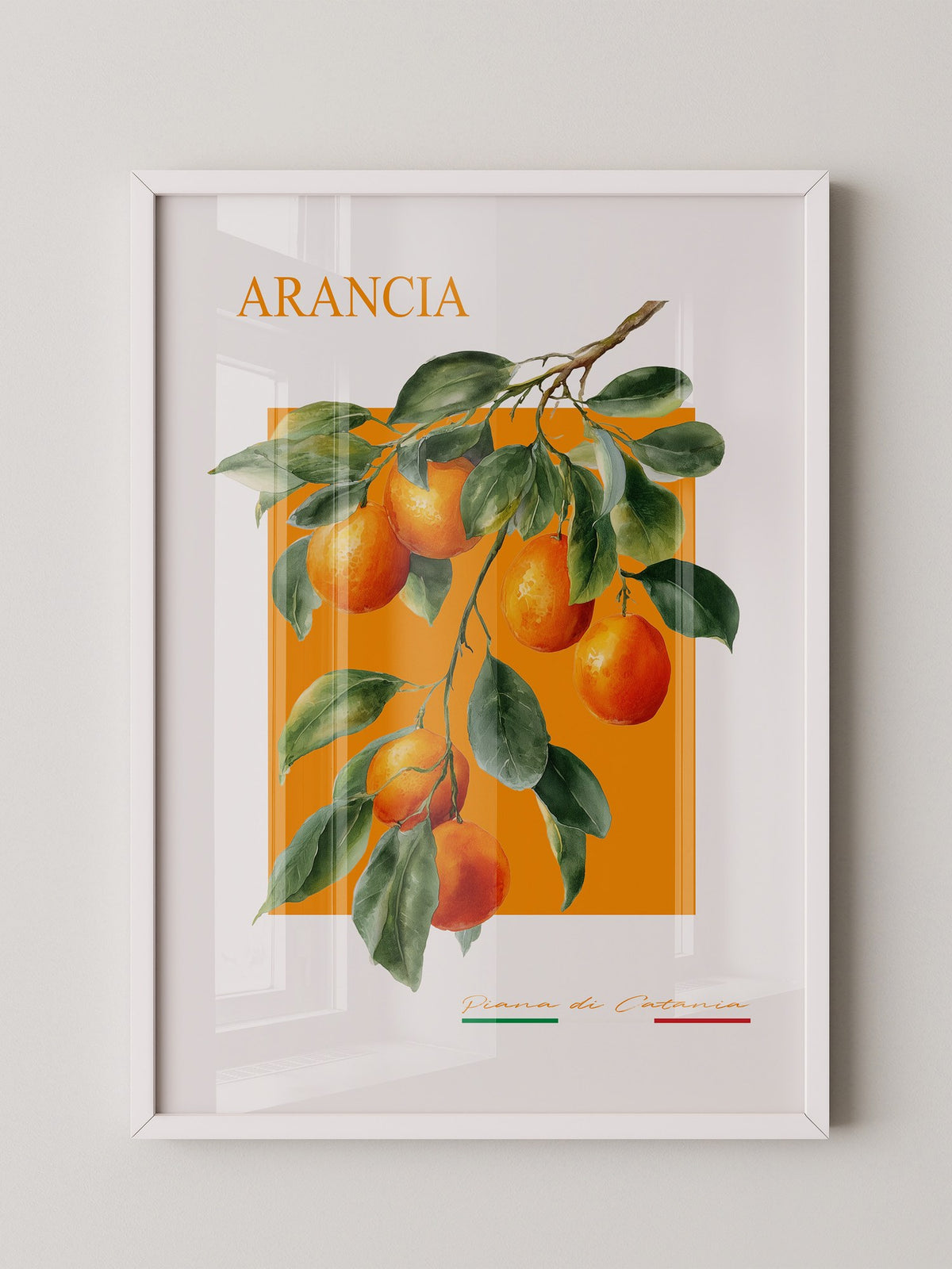 Orangen Zweig Aquarellstil