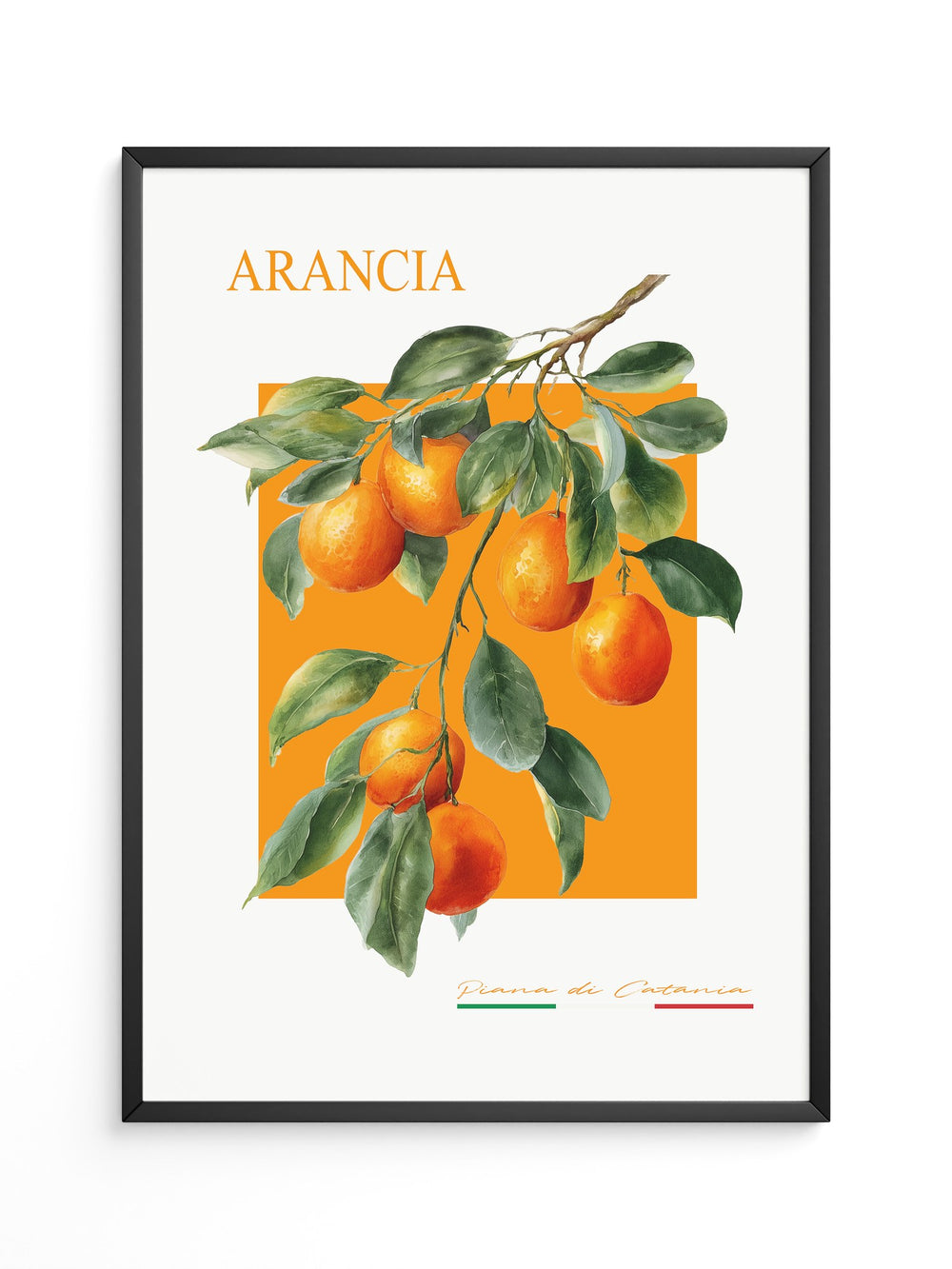 Orangen Zweig Aquarellstil