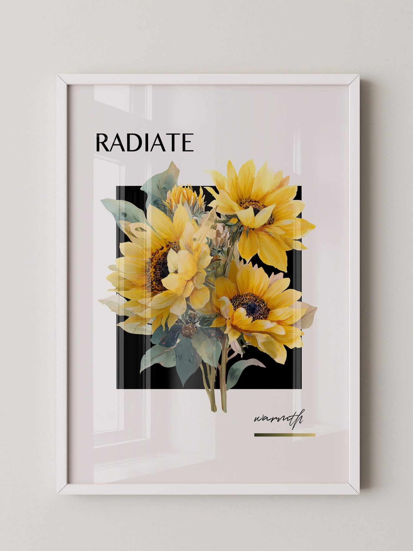 Sonnenblumen Collage Gelb-Schwarz