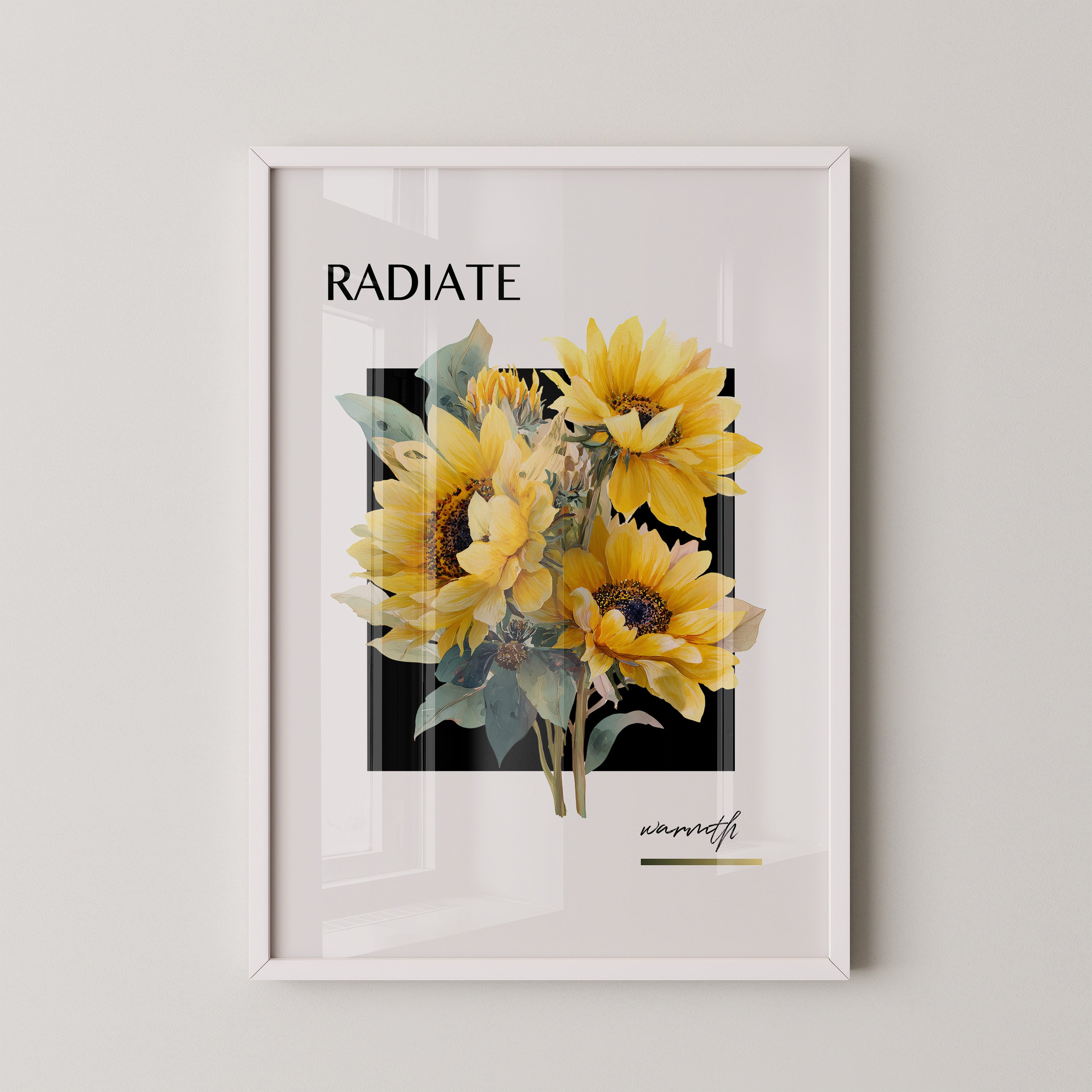 Sonnenblumen Collage Gelb-Schwarz