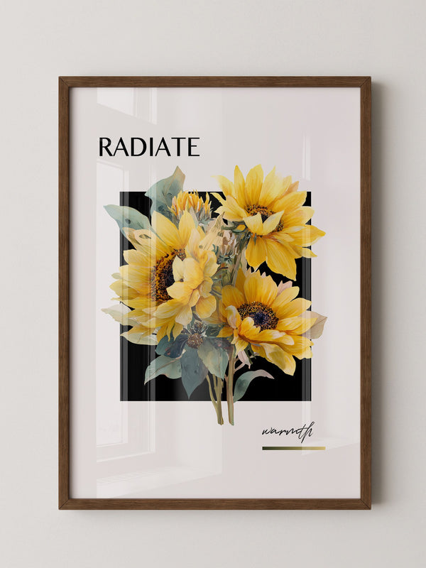 Sonnenblumen Collage Gelb-Schwarz