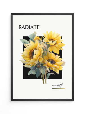 Sonnenblumen Collage Gelb-Schwarz