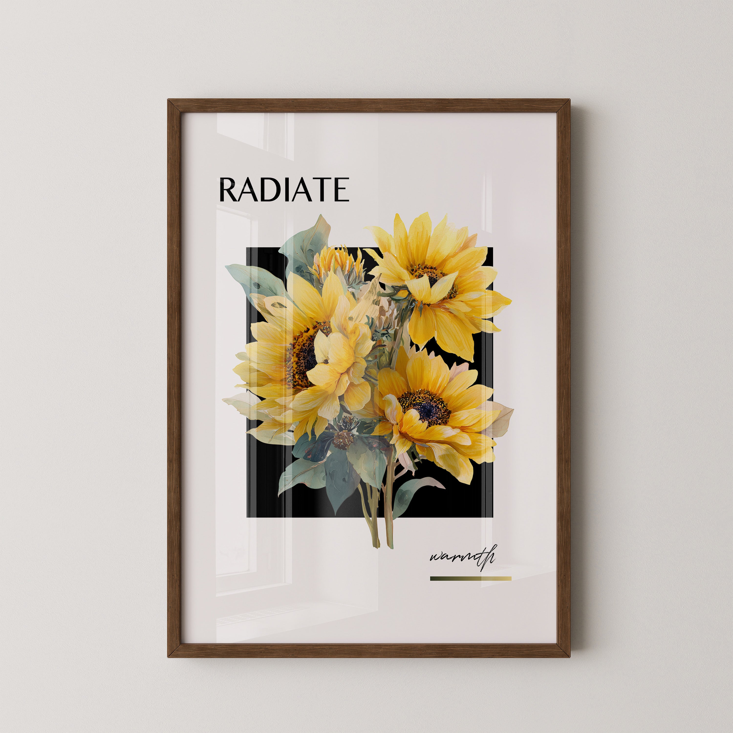 Sonnenblumen Collage Gelb-Schwarz