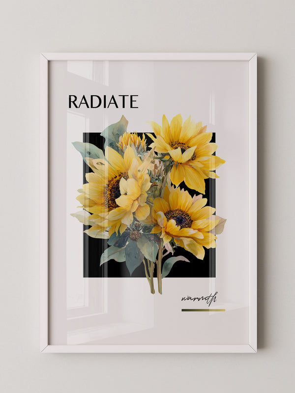 Sonnenblumen Collage Gelb-Schwarz