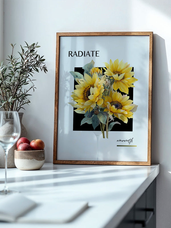 Sonnenblumen Collage Gelb-Schwarz