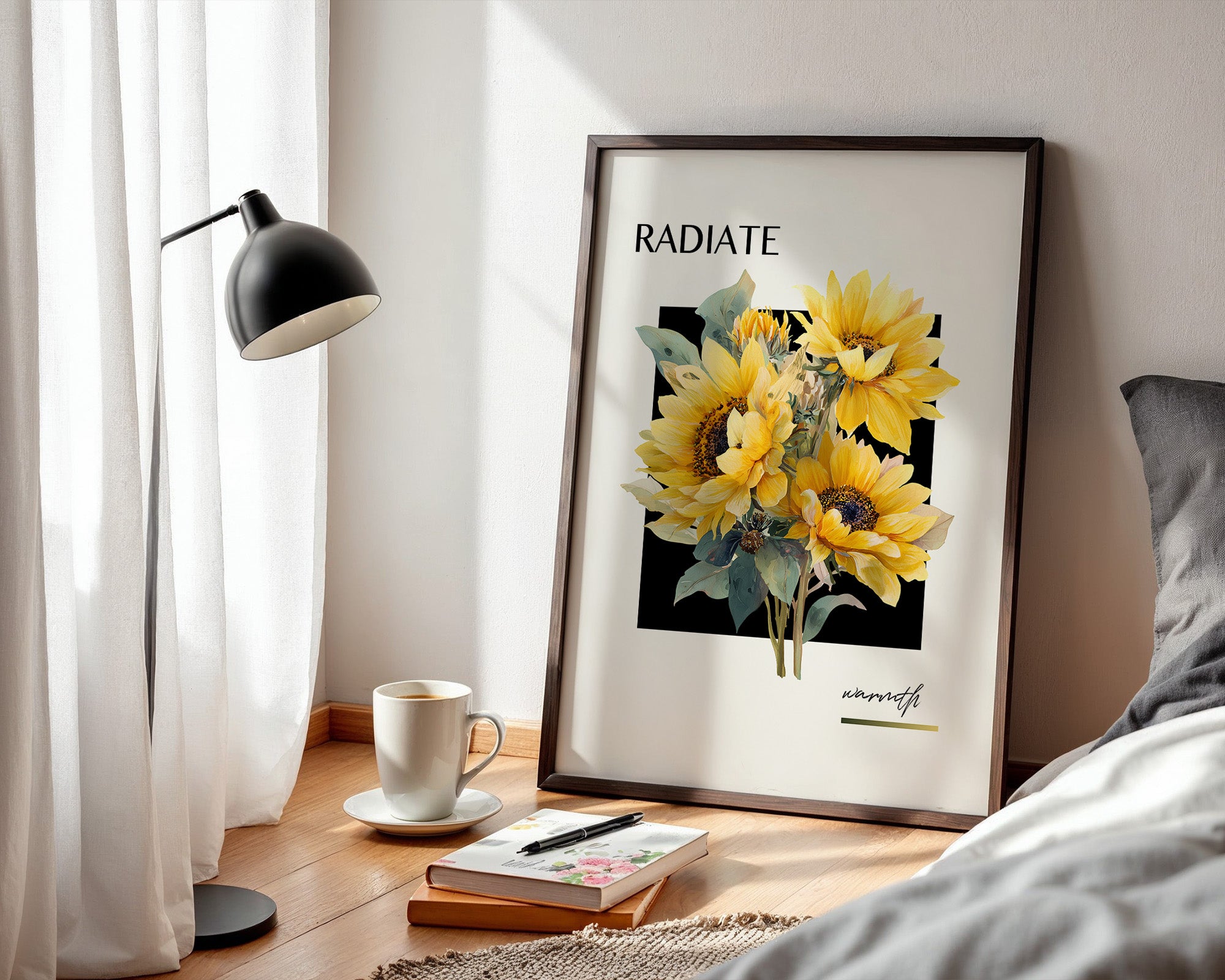 Sonnenblumen Collage Gelb-Schwarz