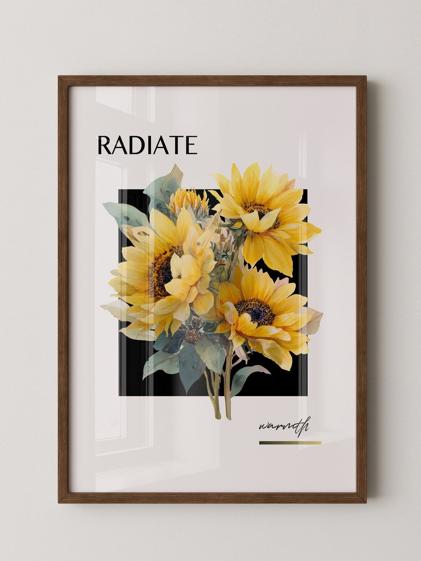 Sonnenblumen Collage Gelb-Schwarz