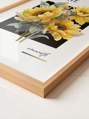 Sonnenblumen Collage Gelb-Schwarz