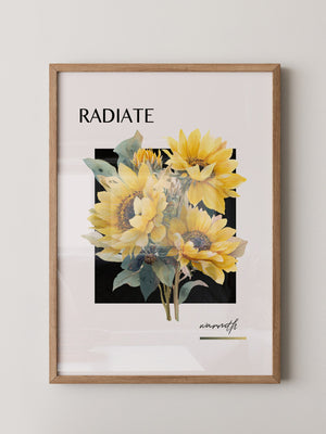 Sonnenblumen Collage Gelb-Schwarz