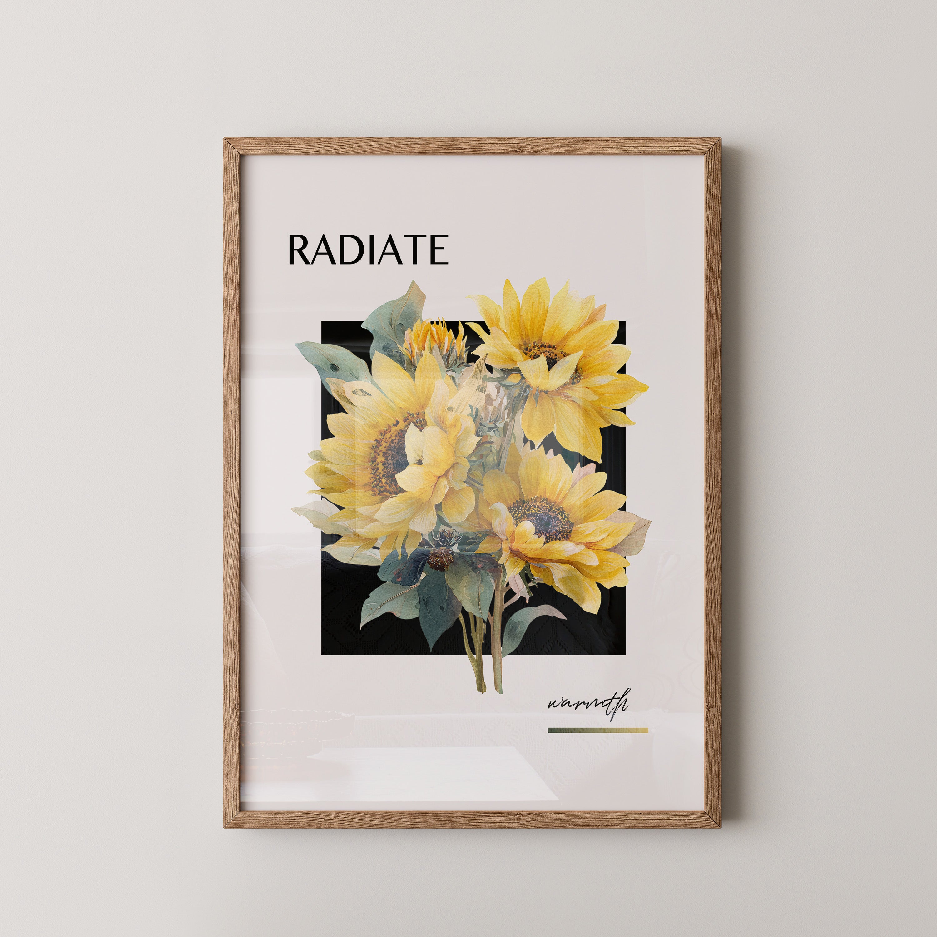 Sonnenblumen Collage Gelb-Schwarz