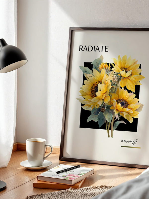 Sonnenblumen Collage Gelb-Schwarz