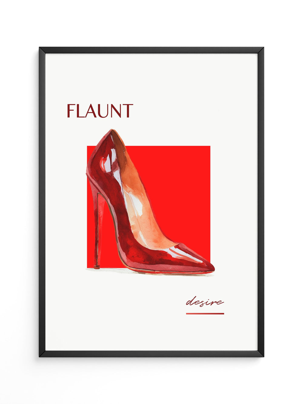 Roter High Heel Aquarellstil
