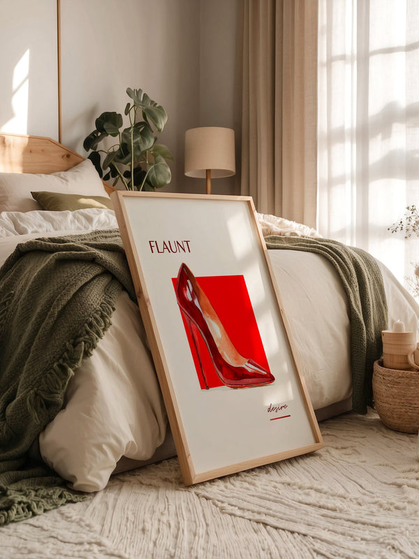 Roter High Heel Aquarellstil