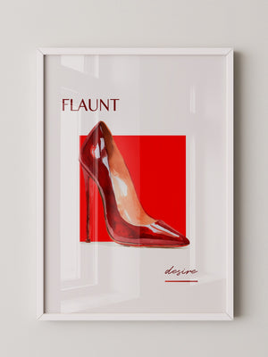 Roter High Heel Aquarellstil