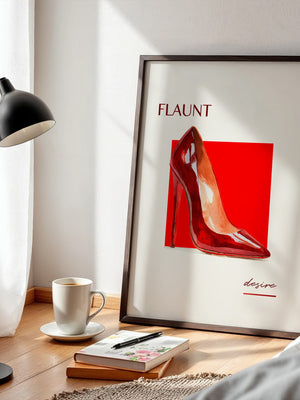 Roter High Heel Aquarellstil