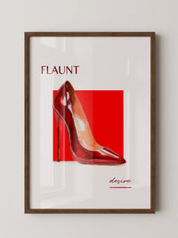 Roter High Heel Aquarellstil
