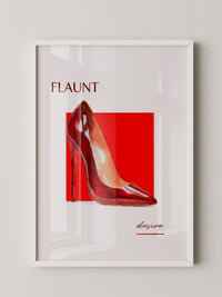 Roter High Heel Aquarellstil