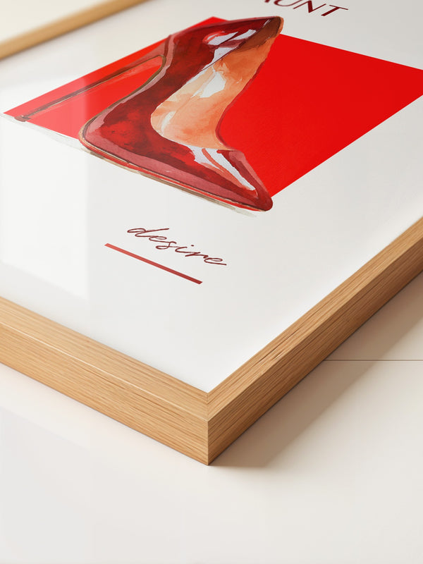 Roter High Heel Aquarellstil