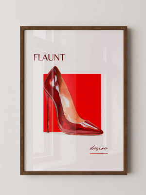 Roter High Heel Aquarellstil