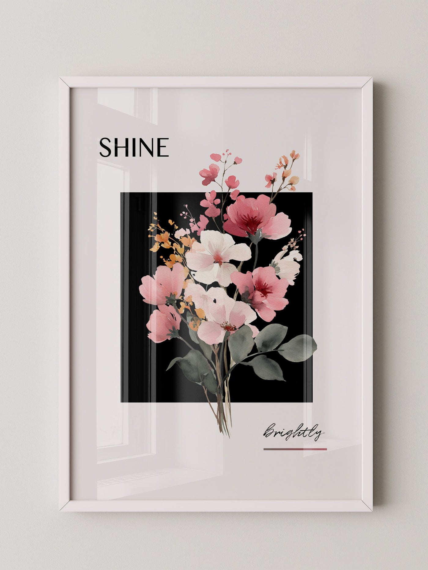 Blumenstrauß Aquarell Kontrast