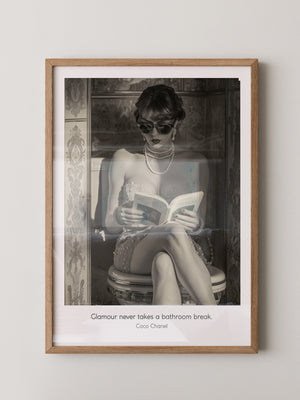 Glamour Dame Retro Schwarzweiß