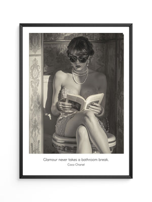 Glamour Dame Retro Schwarzweiß