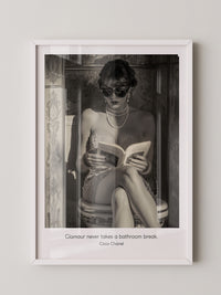 Glamour Dame Retro Schwarzweiß