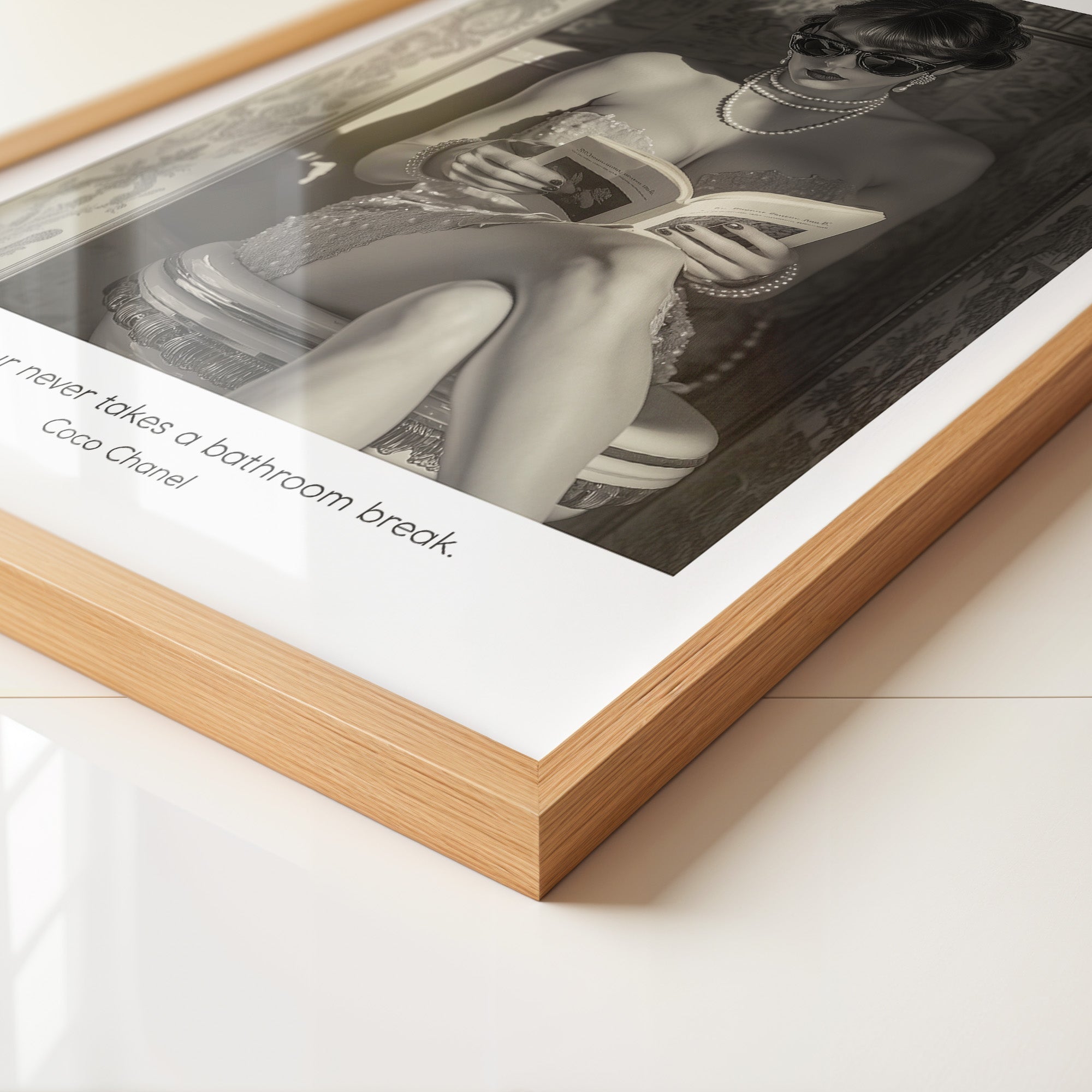 Glamour Dame Retro Schwarzweiß