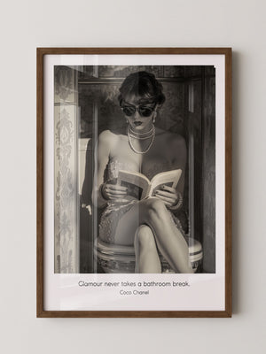 Glamour Dame Retro Schwarzweiß