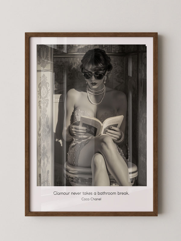 Glamour Dame Retro Schwarzweiß