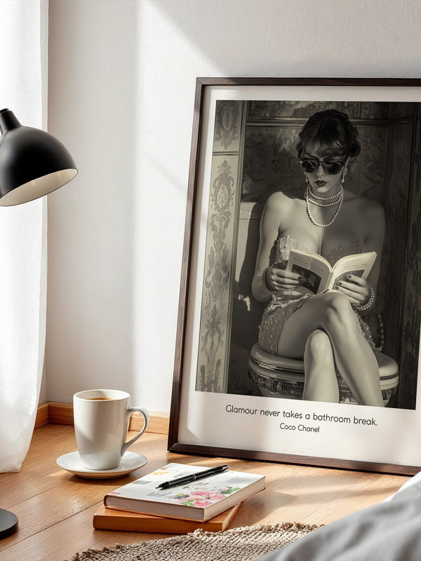 Glamour Dame Retro Schwarzweiß