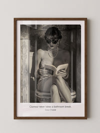 Glamour Dame Retro Schwarzweiß