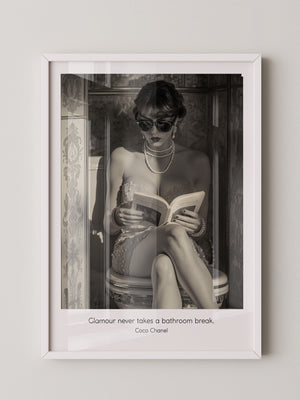 Glamour Dame Retro Schwarzweiß