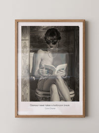 Glamour Dame Retro Schwarzweiß