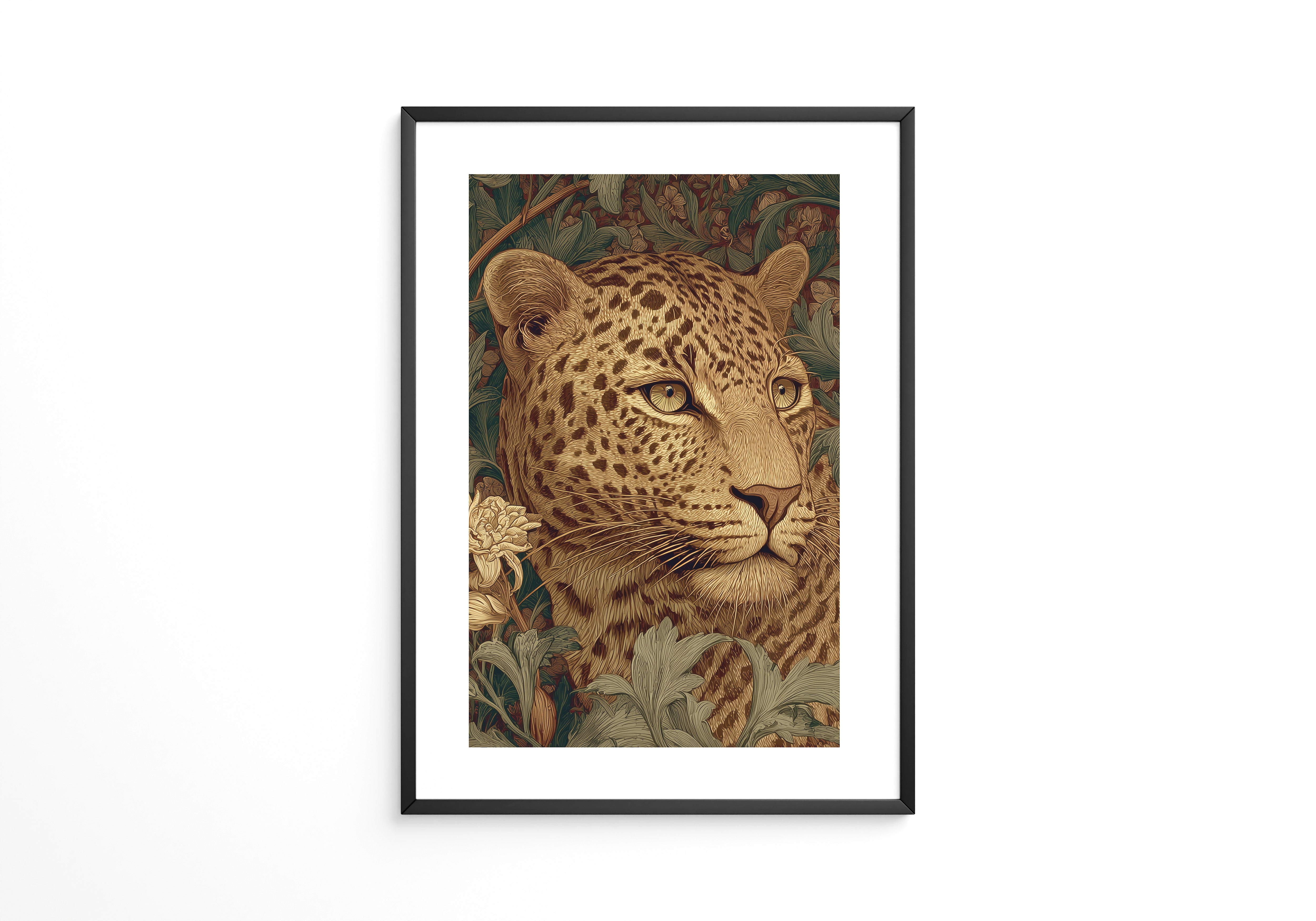 Leopardenkopf Dschungelgrafik