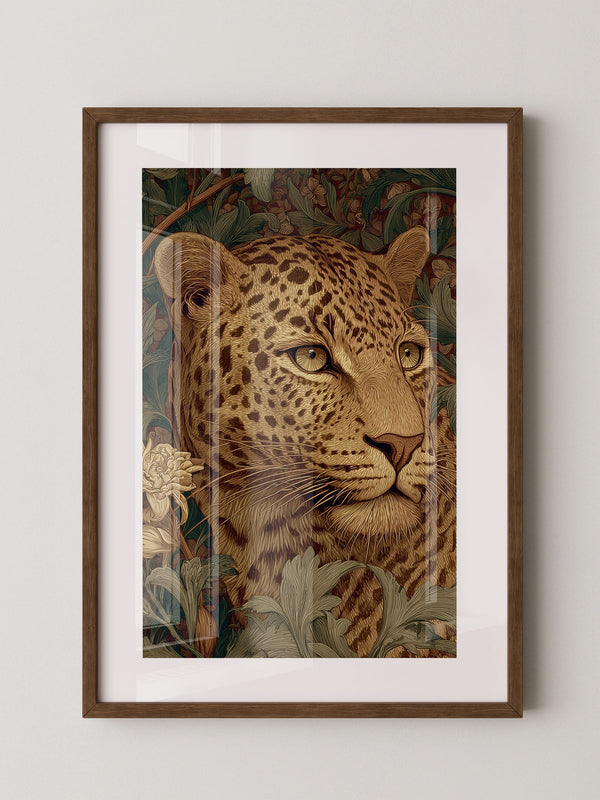 Leopardenkopf Dschungelgrafik