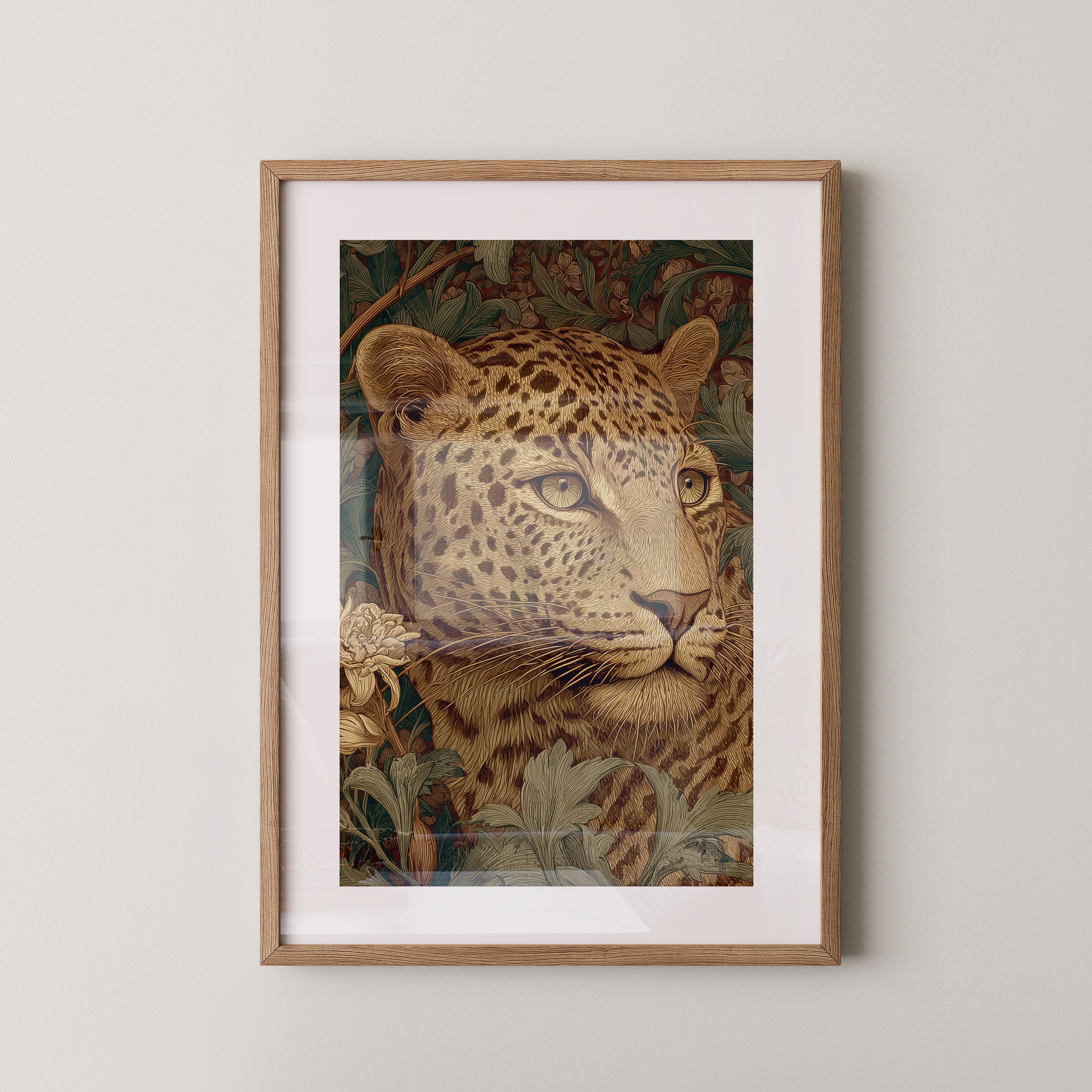 Leopardenkopf Dschungelgrafik