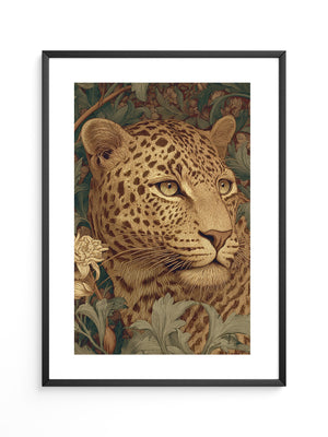 Leopardenkopf Dschungelgrafik