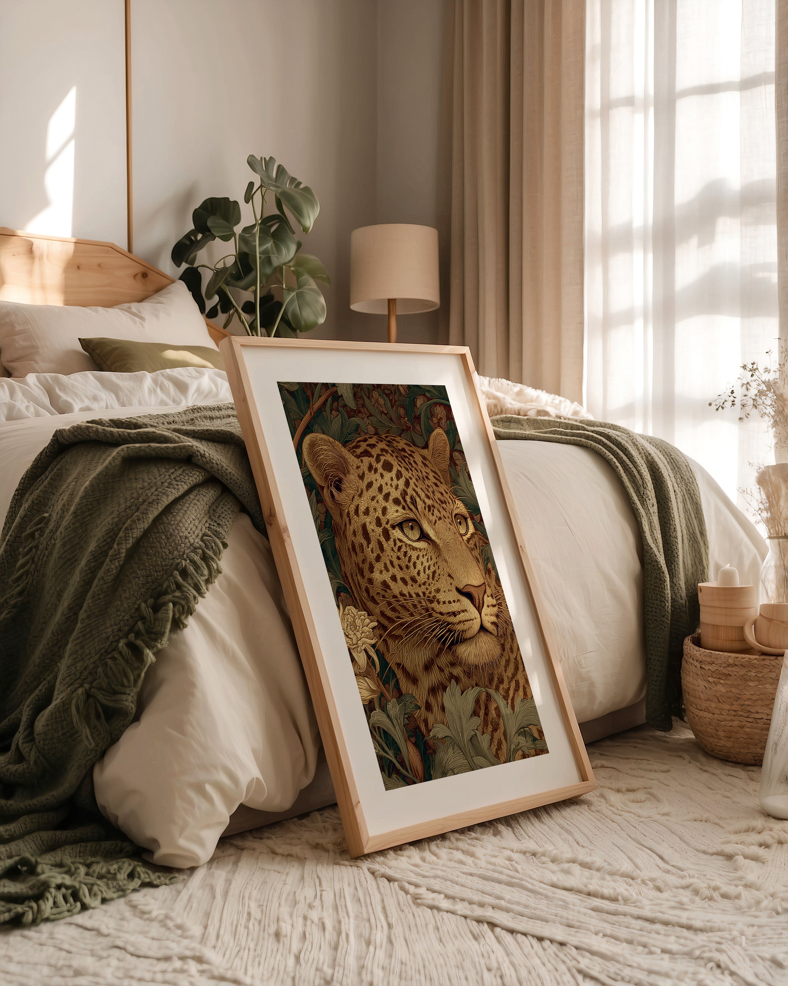 Leopardenkopf Dschungelgrafik