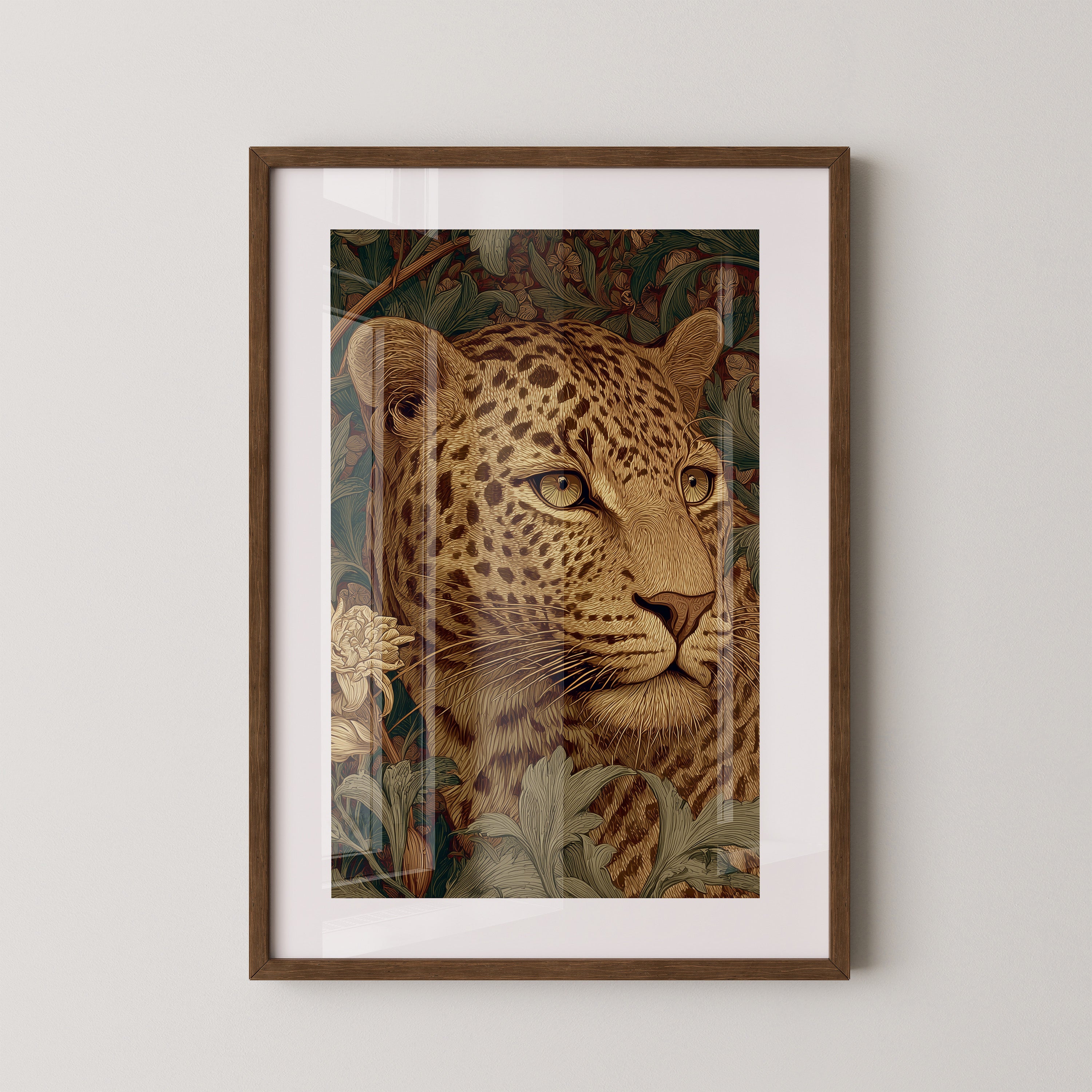 Leopardenkopf Dschungelgrafik