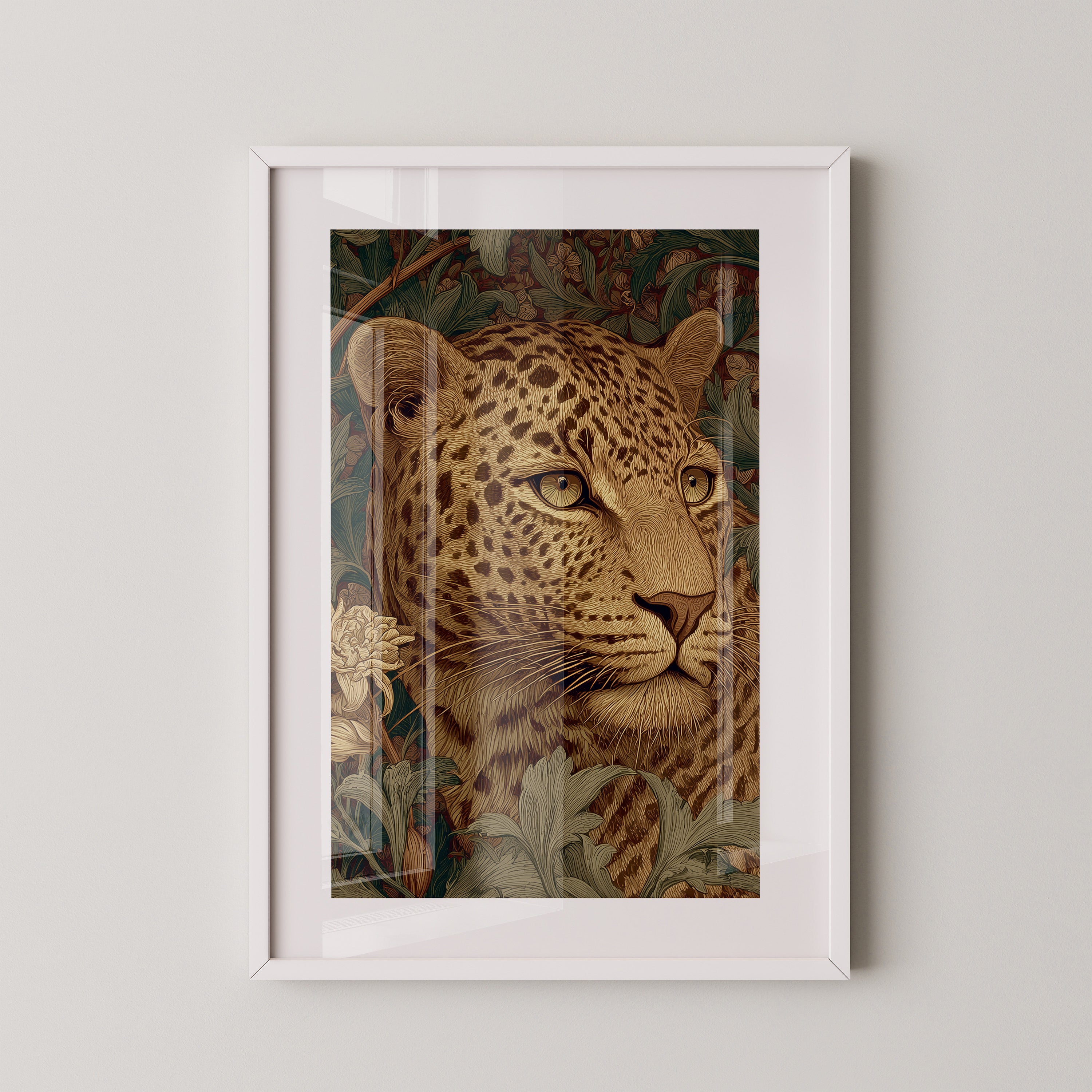 Leopardenkopf Dschungelgrafik