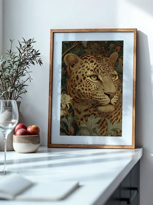 Leopardenkopf Dschungelgrafik
