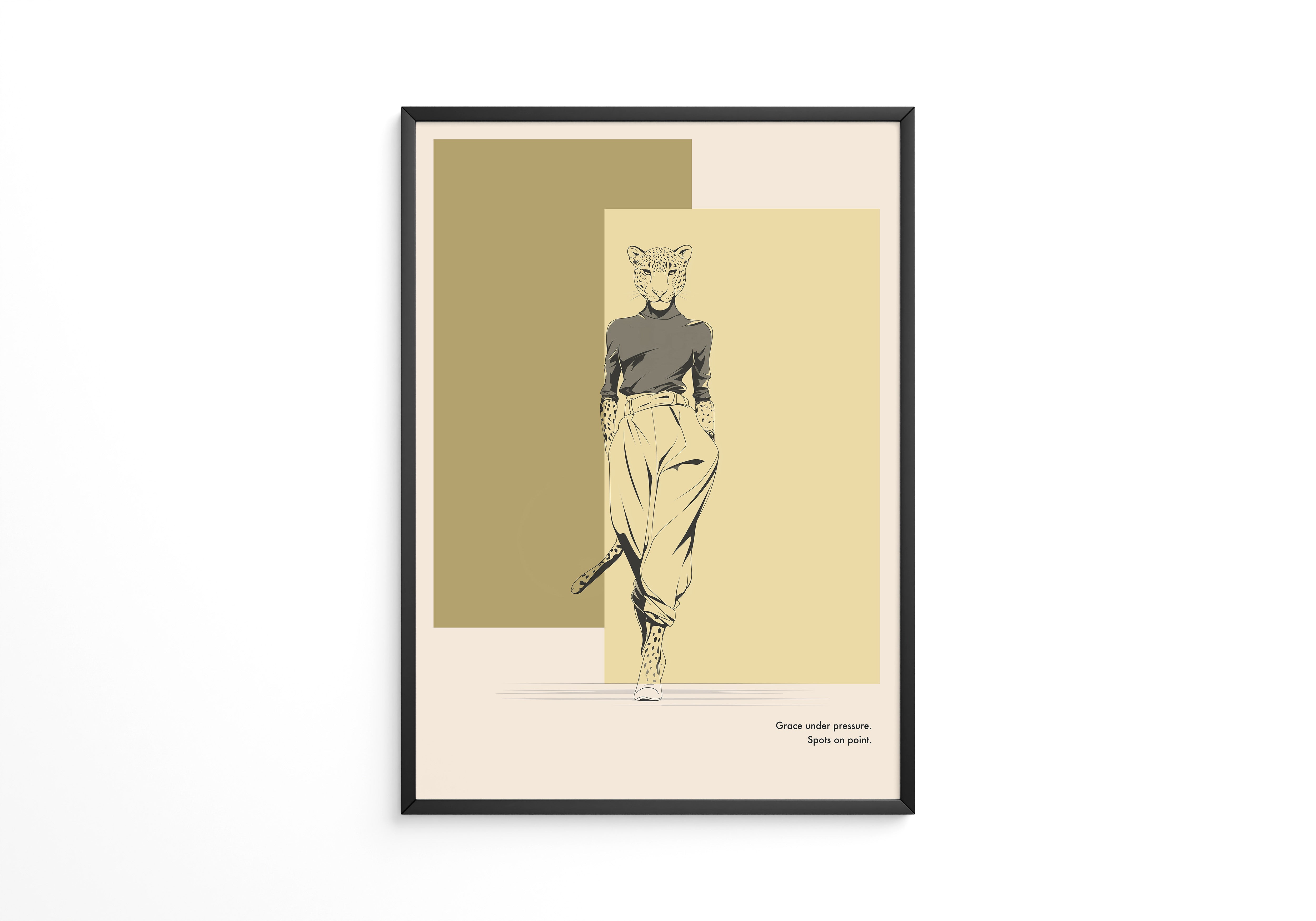 Gepardenmensch Geometrisch Chic