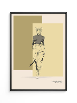 Gepardenmensch Geometrisch Chic