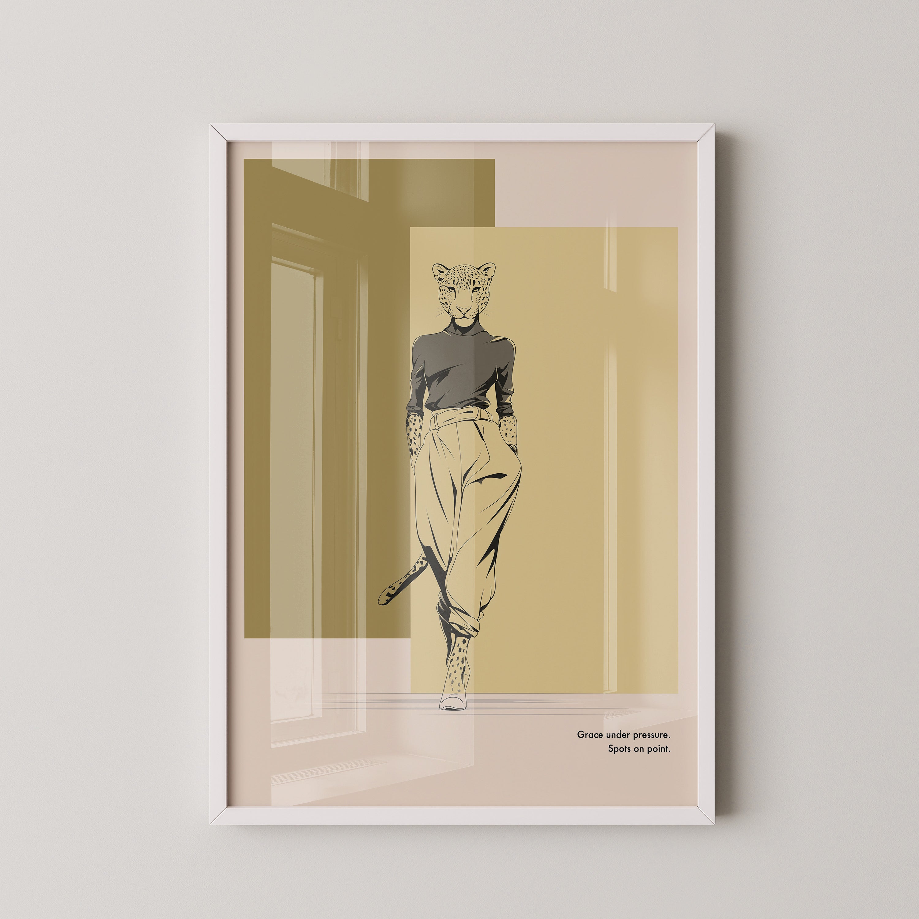 Gepardenmensch Geometrisch Chic