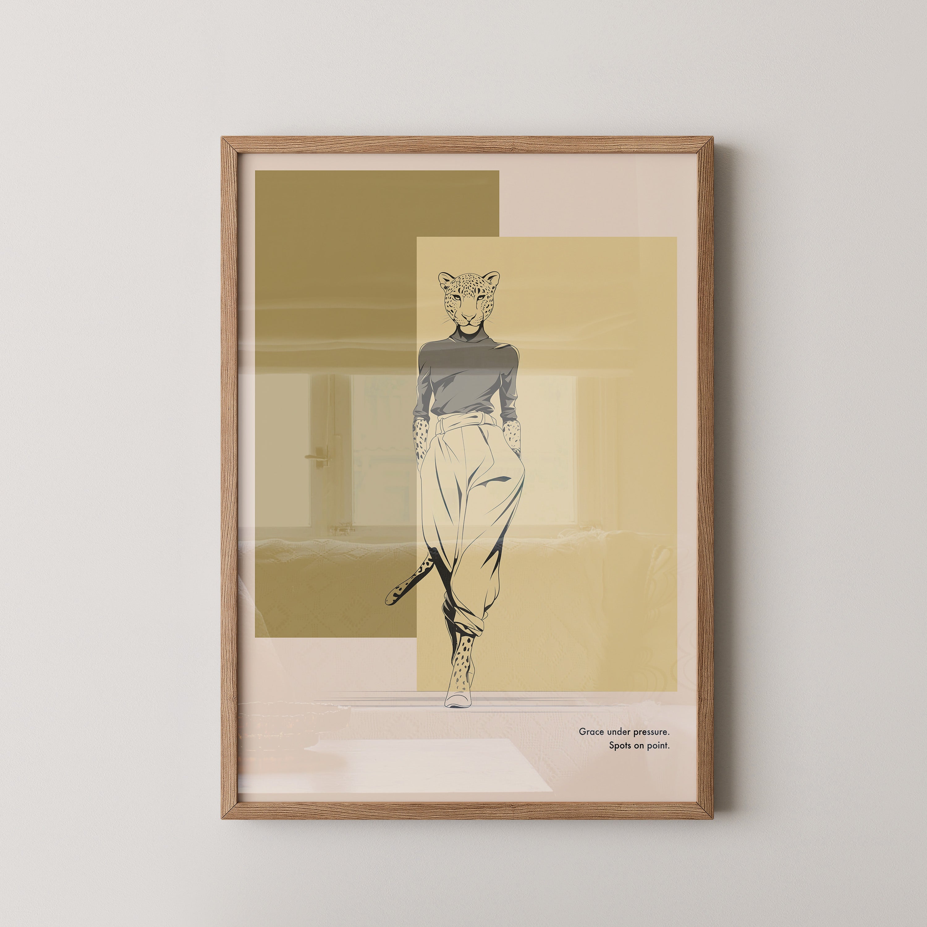 Gepardenmensch Geometrisch Chic