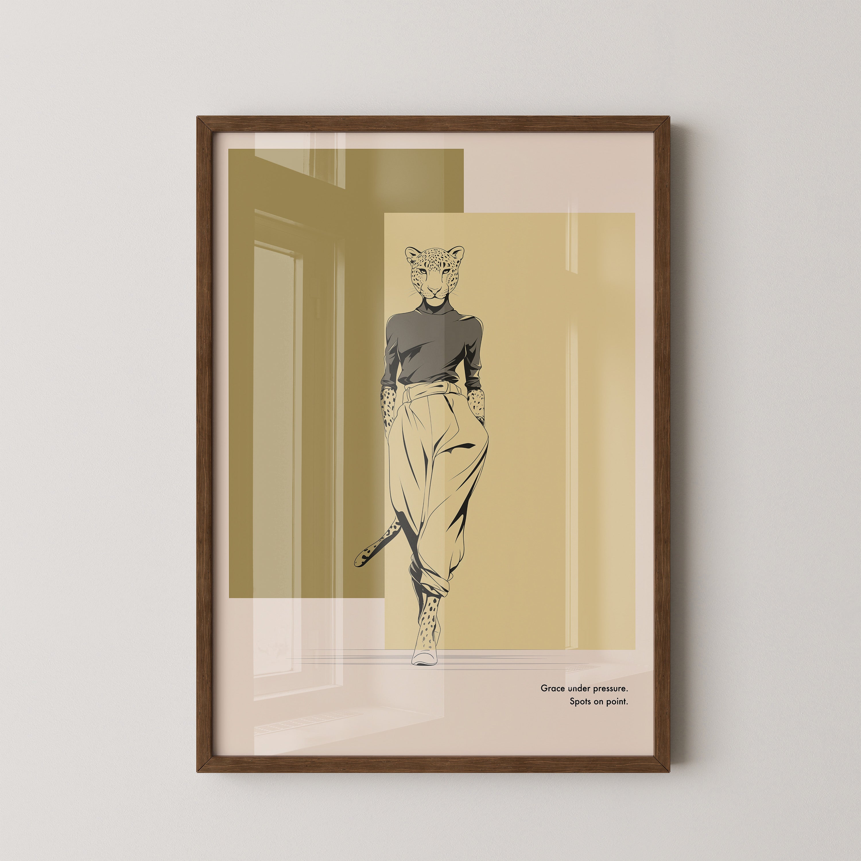 Gepardenmensch Geometrisch Chic