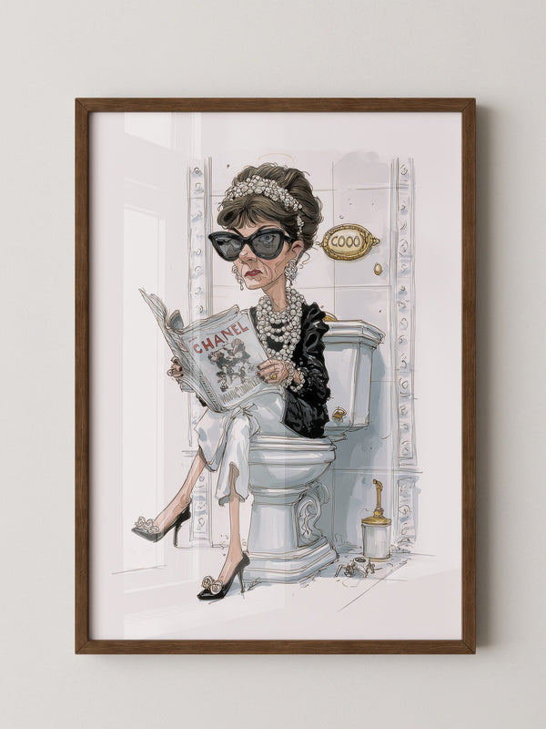 Modeikone Karikatur elegant